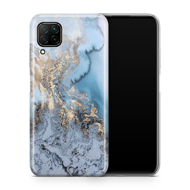 SkinNit Decal Sticker Skin Huawei P40 Lite Marble Arctic Blue (Decal Skin)