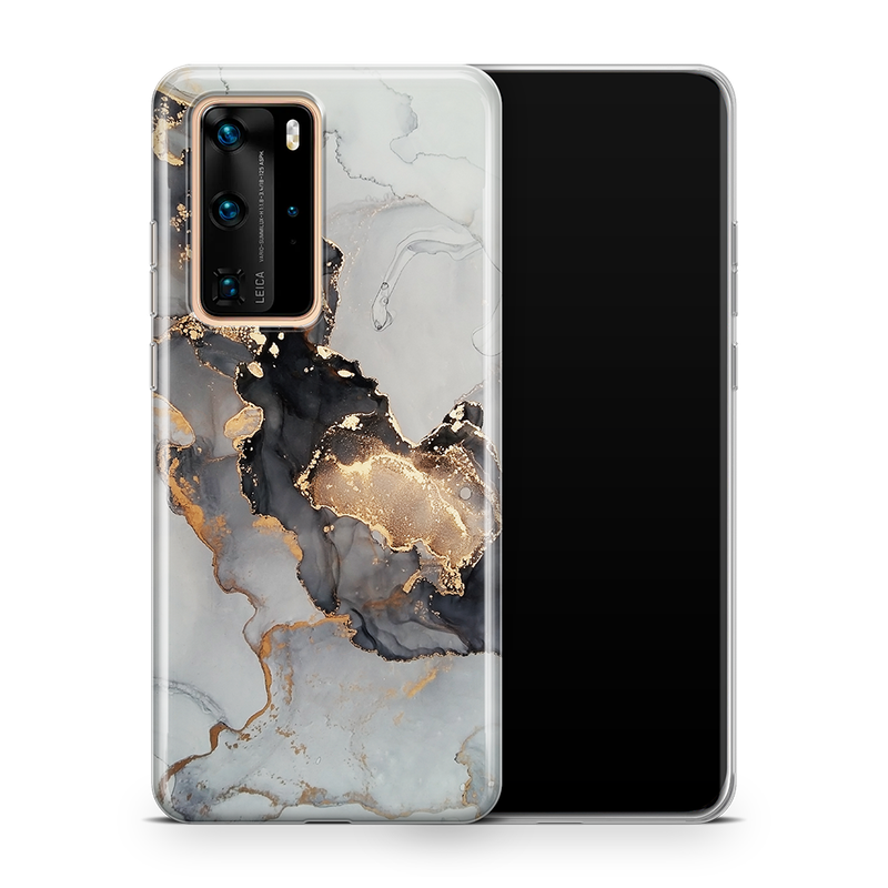 SkinNit Decal Sticker Skin Huawei P40 Pro Marble White Gold (Decal Skin)