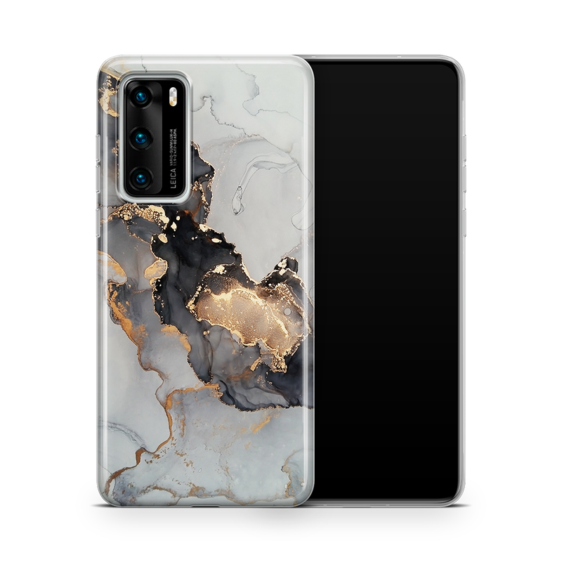 SkinNit Decal Sticker Skin Huawei P40 Marble White Gold (Decal Skin)