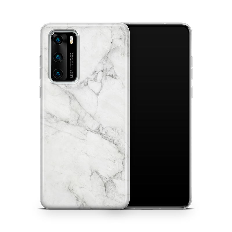 SkinNit Decal Sticker Skin Huawei P40 Marble White (Decal Skin)