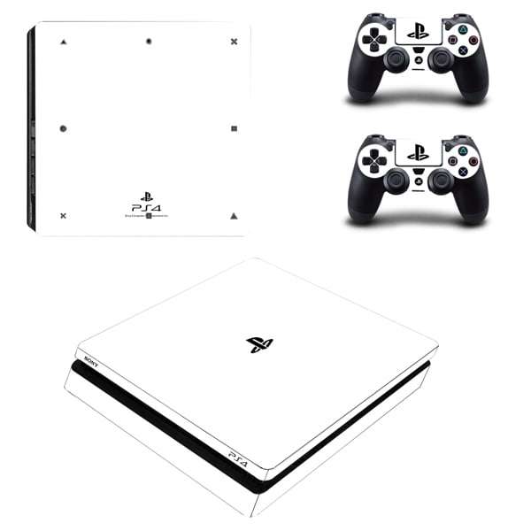 SkinNit Decal Sticker Skin For PS4 Slim: White