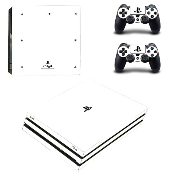 SkinNit Decal Sticker Skin For PS4 Pro: White