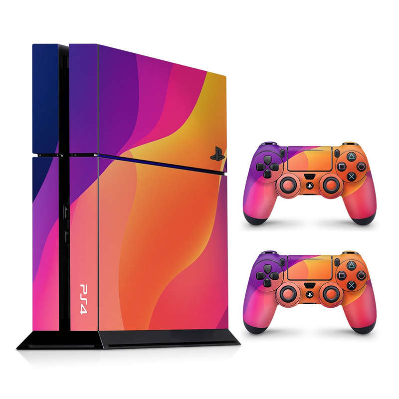 Decal Skin Sticker for PS4: Vibrant Sunset Waves