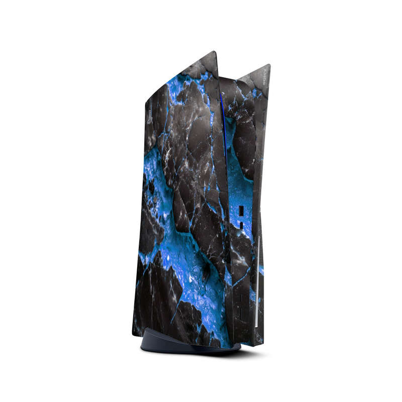 Decal Skin Sticker Compatible with PS5: Carbon Stone Blue