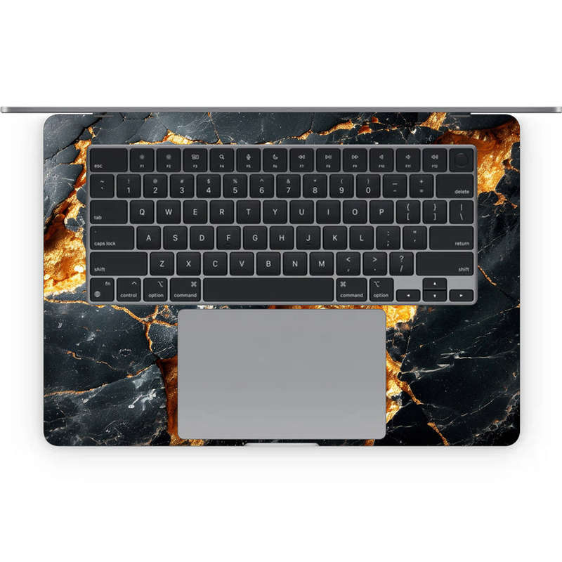 Apple MacBook Decal Skin Sticker: Carbon Stone Gold