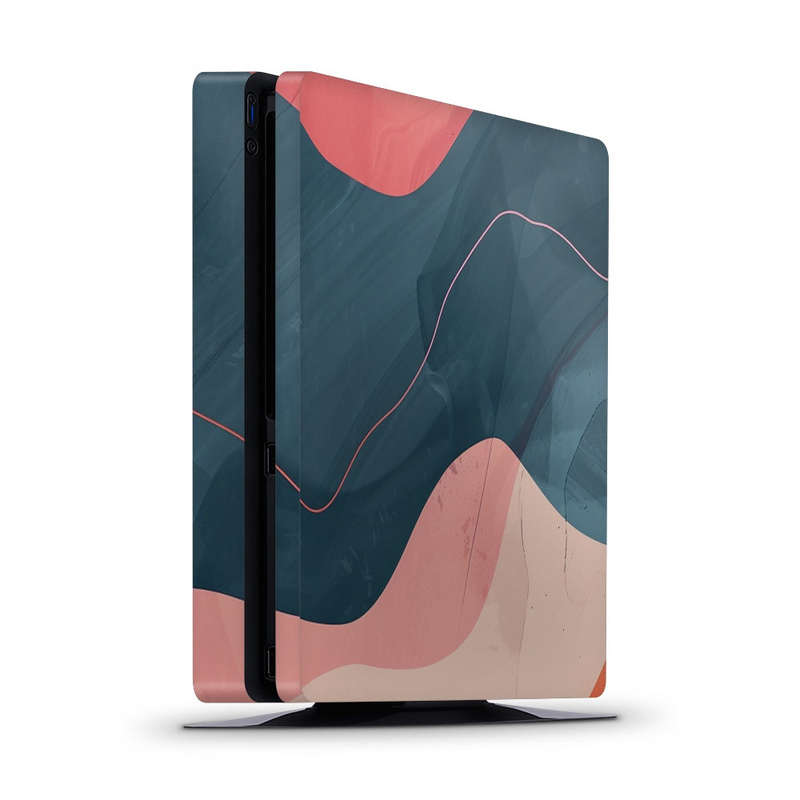 Decal Skin Sticker for PS4 Slim: Modern Abstract Waves
