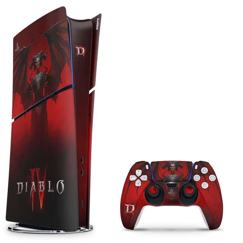 SkinNit Decal Sticker Skin For PS5 Slim Digital : Diablo IV