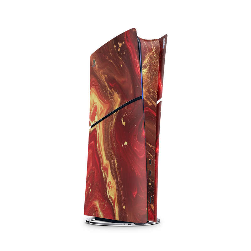 Decal Skin Sticker Compatible with PS5 Slim Digital (No Disk): Fluid Abstract Art