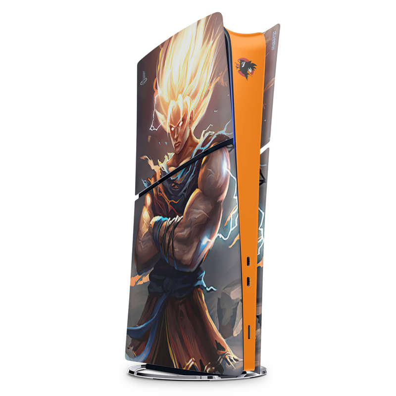 SkinNit Decal Sticker Skin For PS5 Slim Digital : Dragon Ball Z 2022