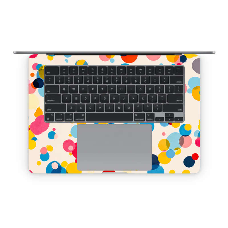 Apple MacBook Decal Skin Sticker: Vibrant Polka Dots