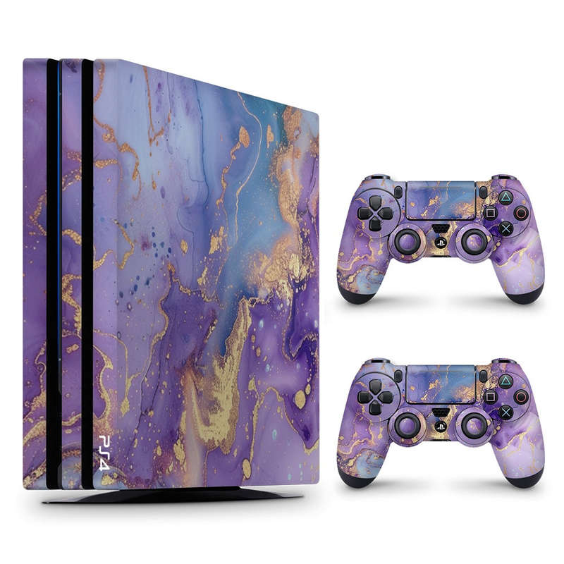 Decal Skin Sticker for PS4 Pro: Abstract Purple Marble