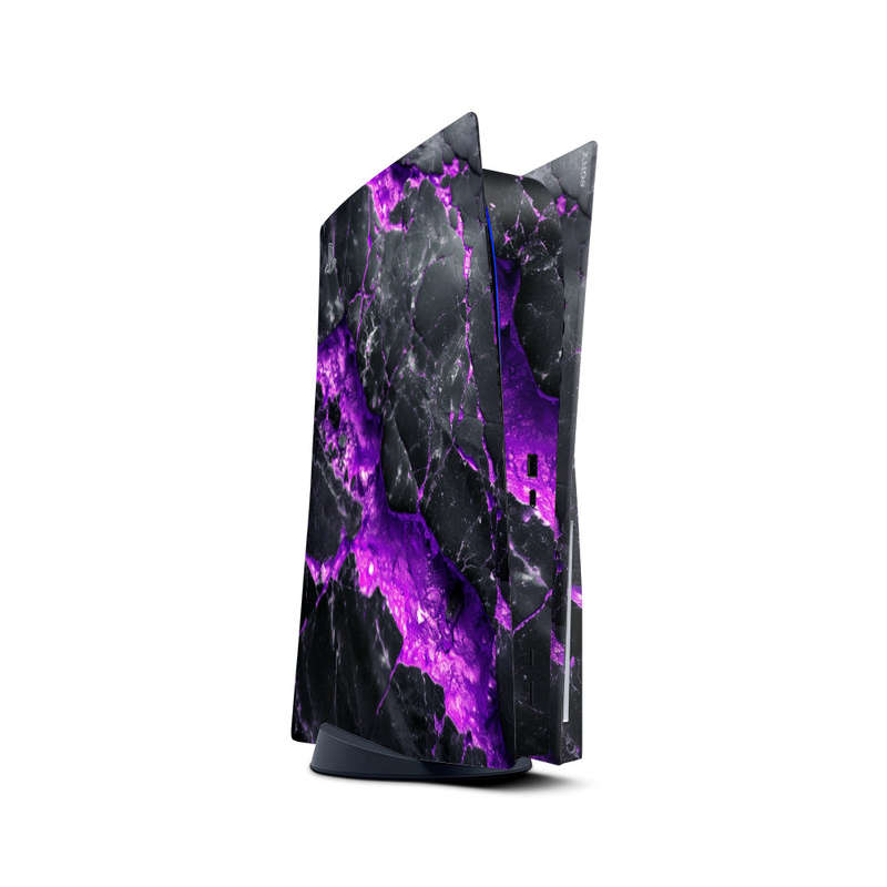Decal Skin Sticker Compatible with PS5: Carbon Stone Purple