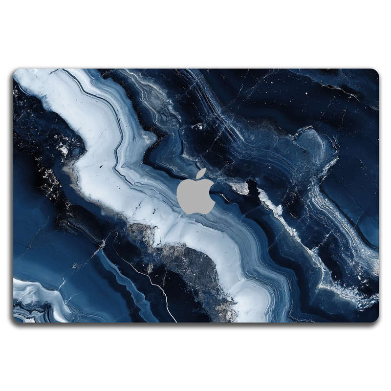Apple MacBook Decal Skin Sticker: Abstract Marble Blue