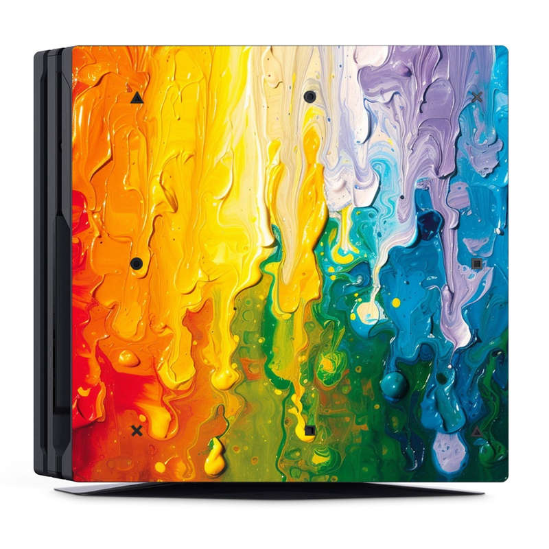 Decal Skin Sticker for PS4 Pro: Vibrant Rainbow Melt
