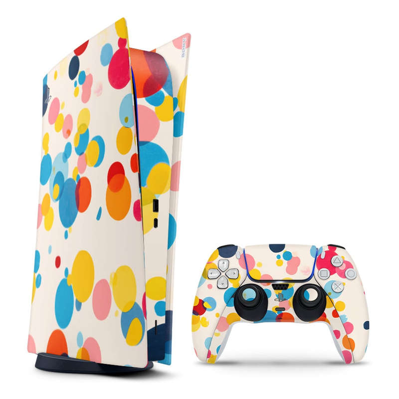 Decal Sticker Skin For PS5 Digital: Vibrant Polka Dots