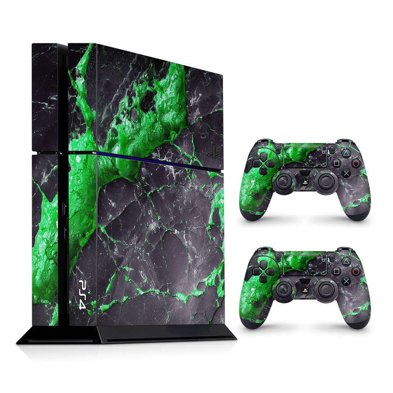 Decal Skin Sticker for PS4: Carbon Stone Green
