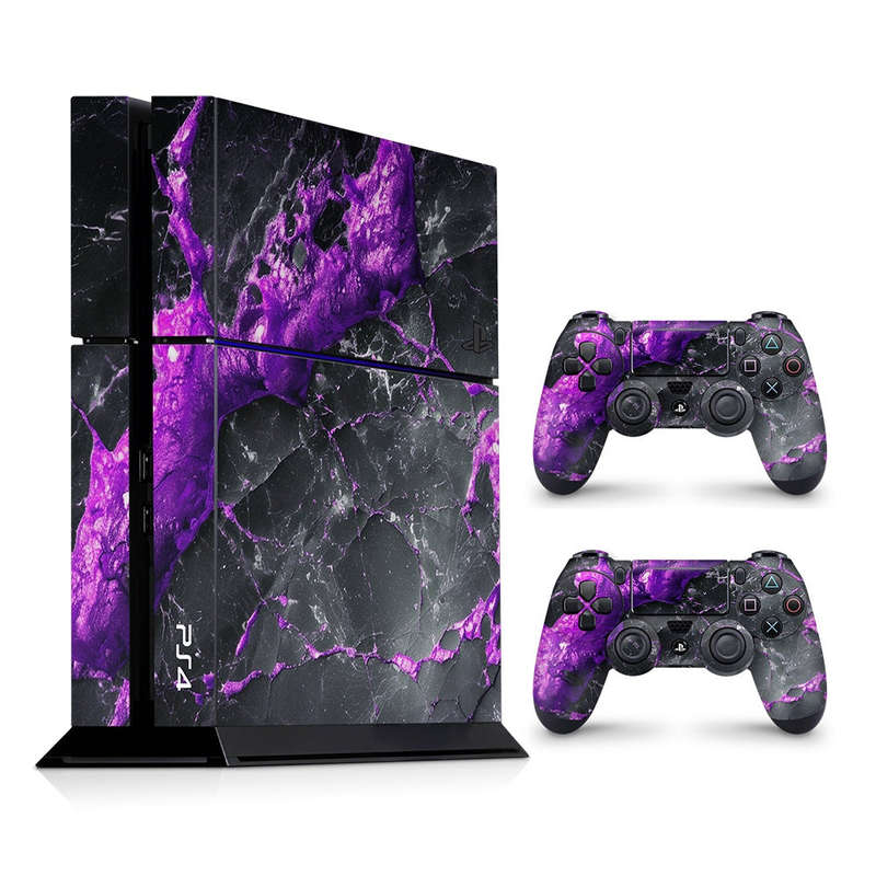 Decal Skin Sticker for PS4: Carbon Stone Purple