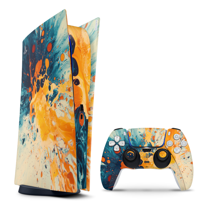 Decal Sticker Skin For PS5 Digital: Abstract Splash Art
