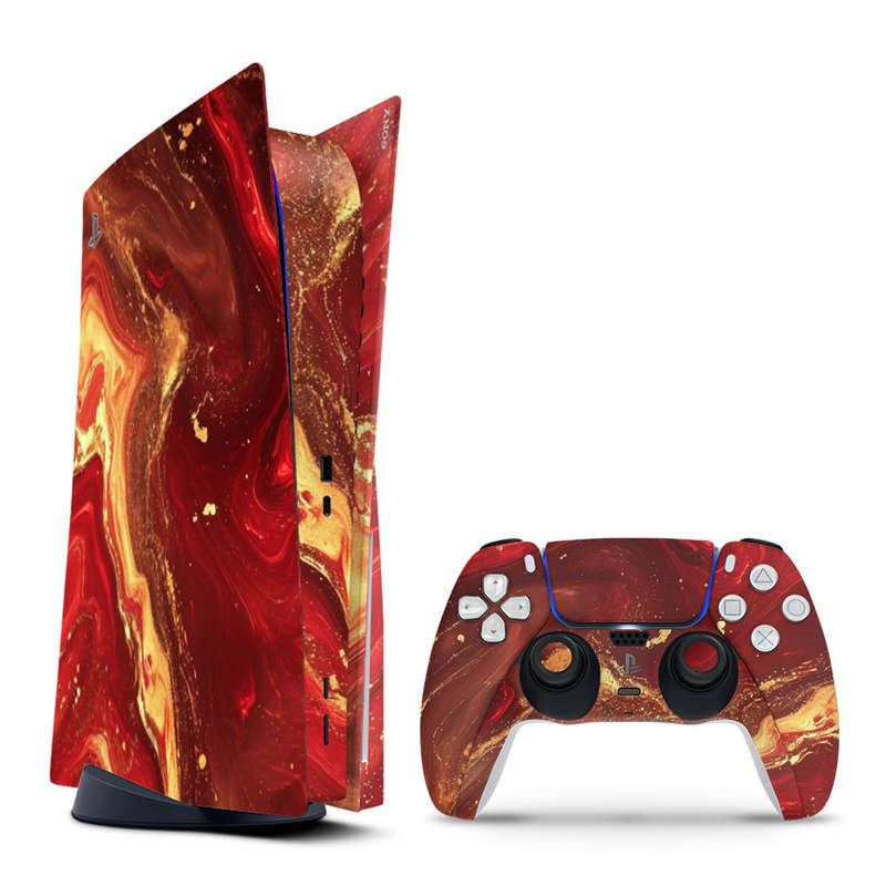 Decal Skin Sticker Compatible with PS5: Fluid Abstract Art