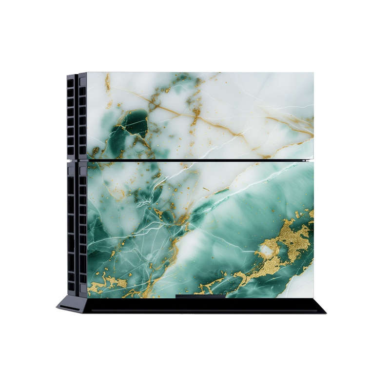 Decal Skin Sticker for PS4: Marble Emerald Gold