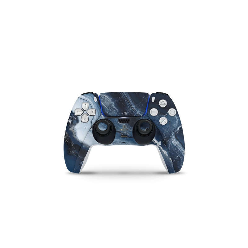 Decal Sticker Skin For PS5 Digital: Abstract Marble Blue