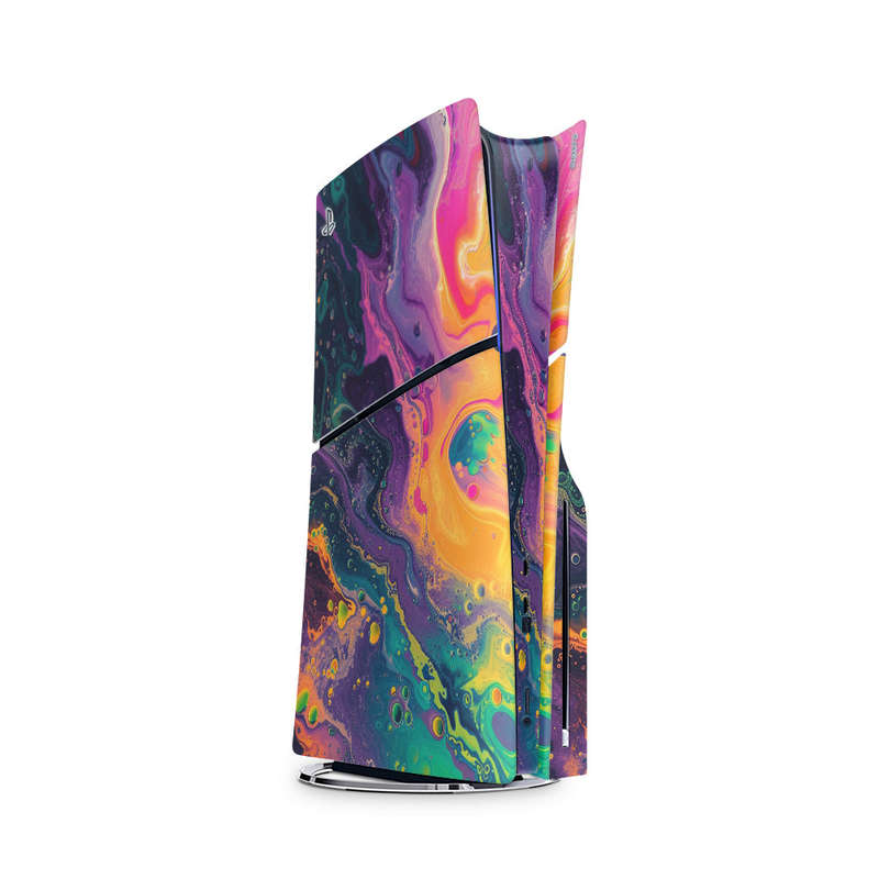 Decal Skin Sticker Compatible with PS5 Slim: Acrylic Splash
