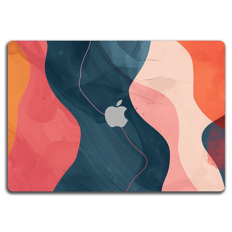 Apple MacBook Decal Skin Sticker: Modern Abstract Waves