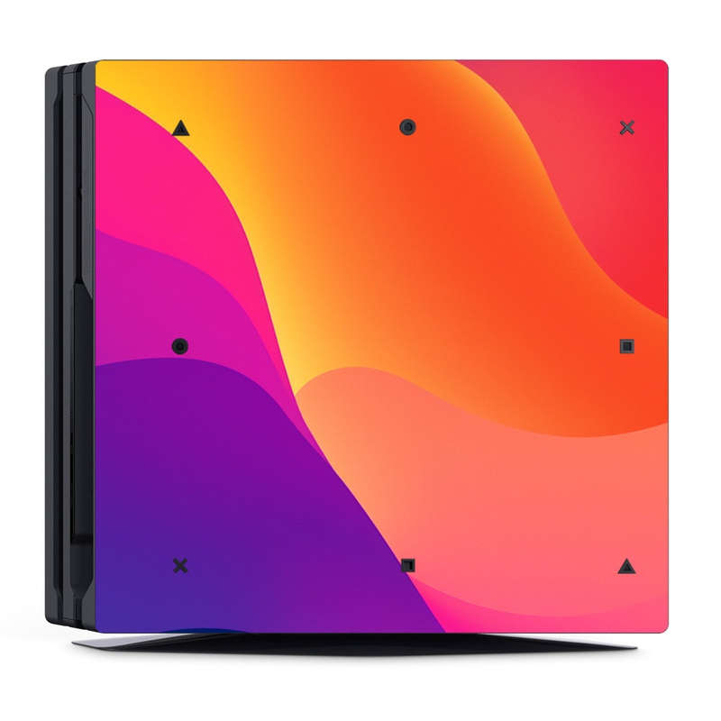 Decal Skin Sticker for PS4 Pro: Vibrant Sunset Waves