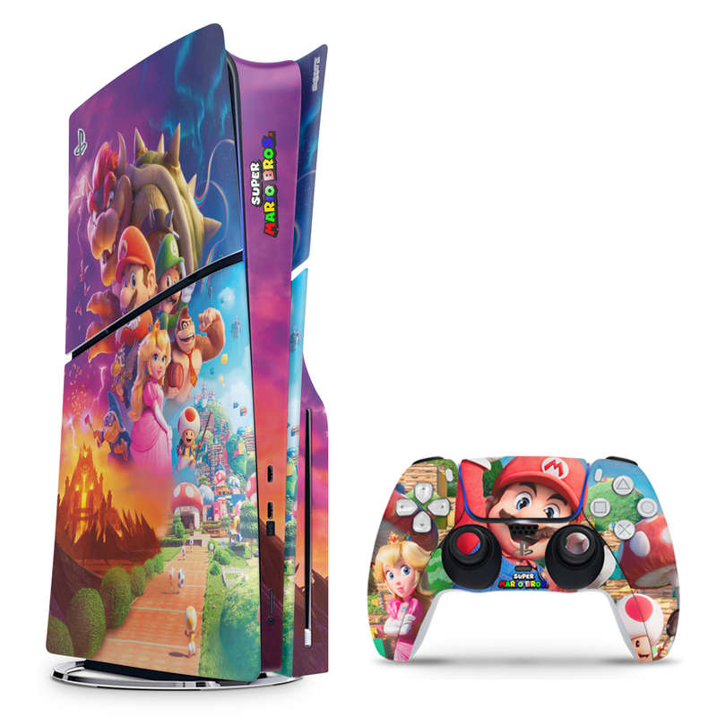 SkinNit Decal Sticker Skin For PS5 Slim : Super Mario Brothers