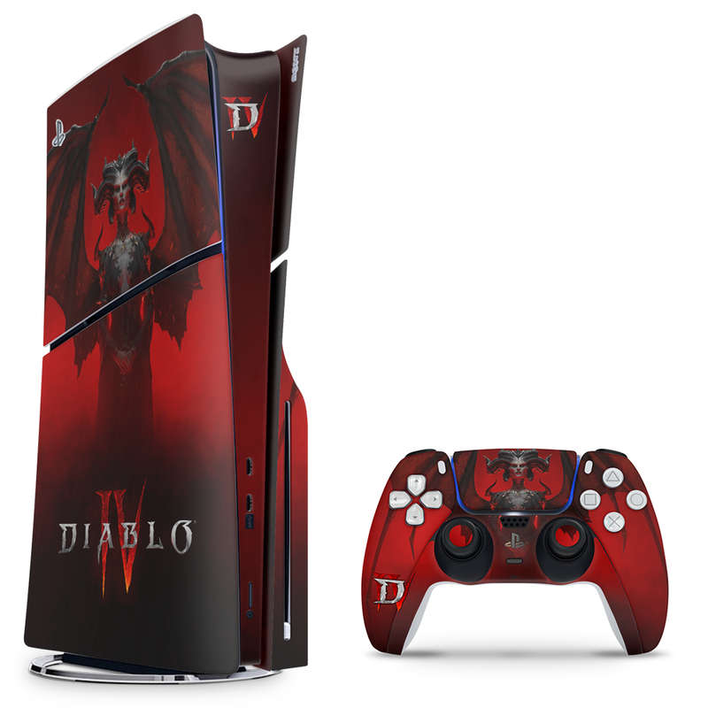 SkinNit Decal Sticker Skin For PS5 Slim : Diablo IV