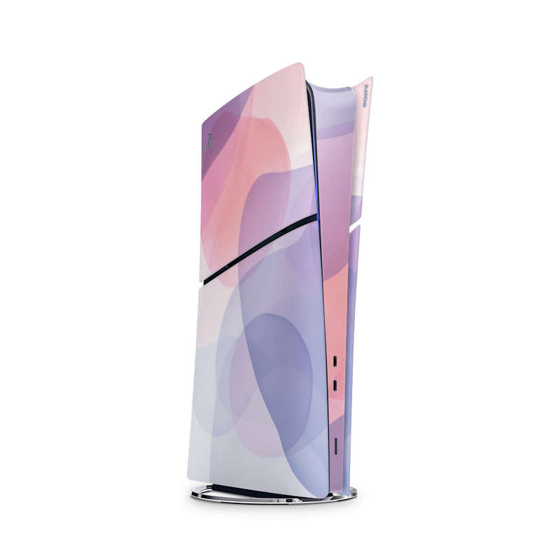 Decal Skin Sticker Compatible with PS5 Slim Digital (No Disk): Soft Pastel Fusion