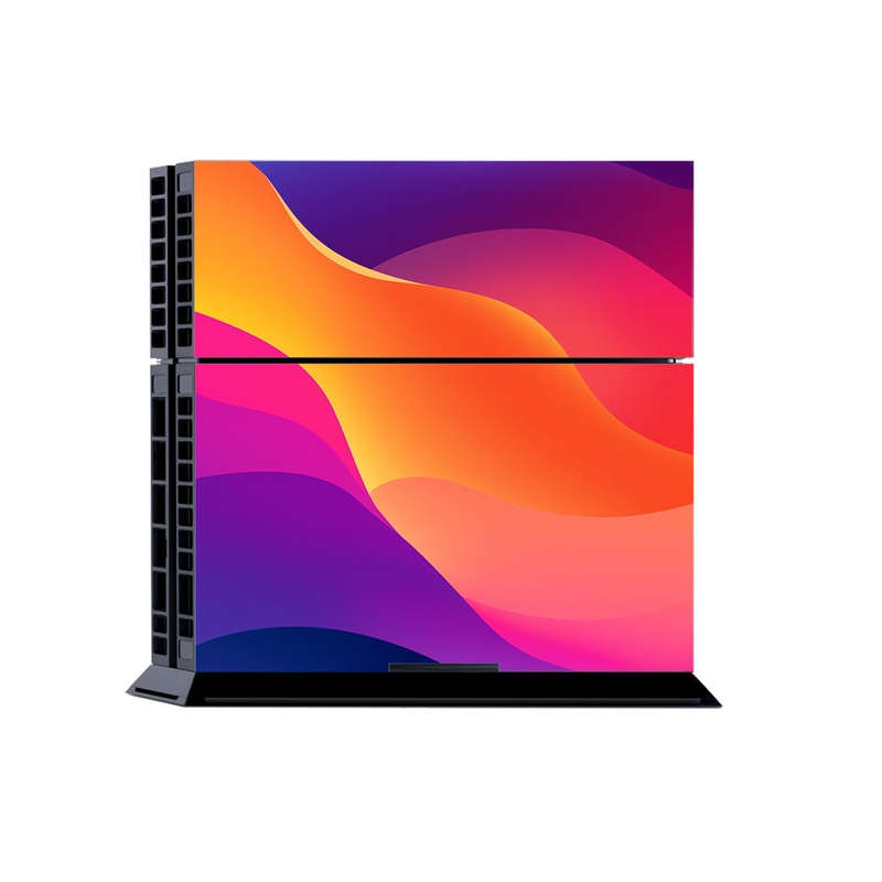 Decal Skin Sticker for PS4: Vibrant Sunset Waves
