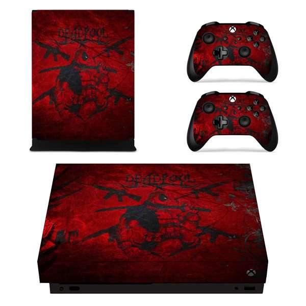 SkinNit Decal Sticker Skin For Xbox One X: Deadpool 2017