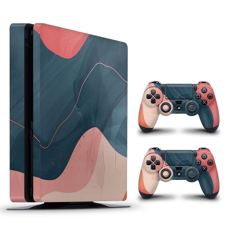 Decal Skin Sticker for PS4 Slim: Modern Abstract Waves