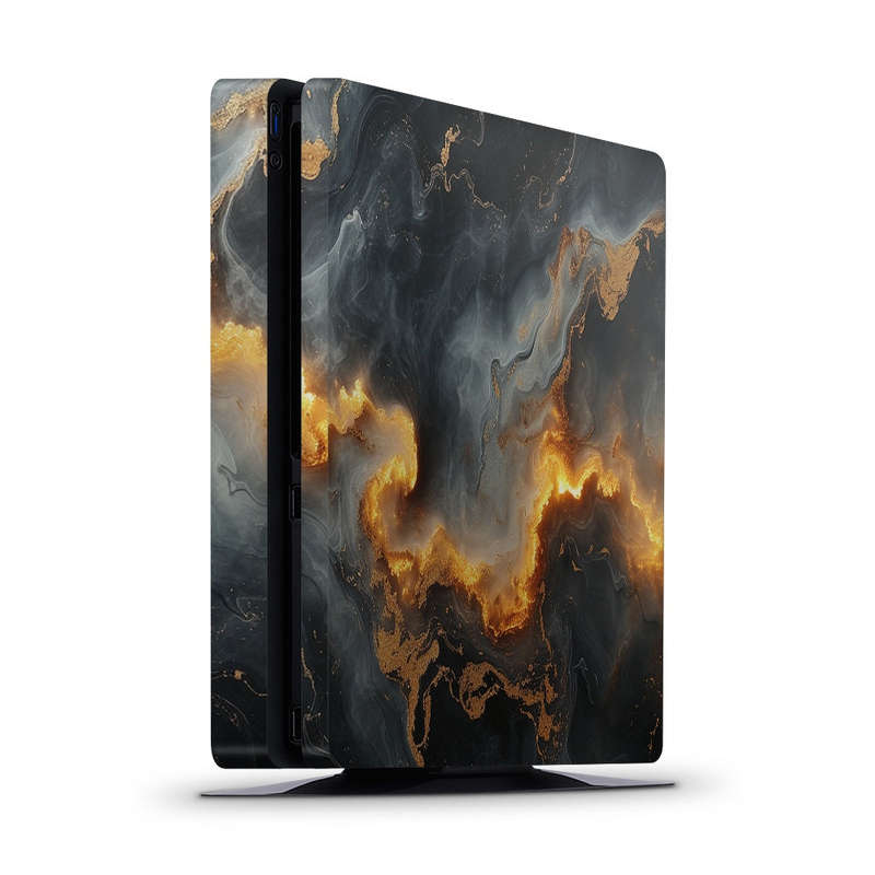 Decal Skin Sticker for PS4 Slim: Marbled Deep Glow