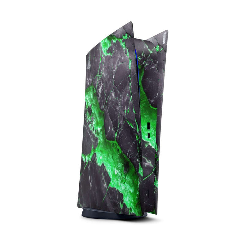 Decal Sticker Skin For PS5 Digital: Carbon Stone Green