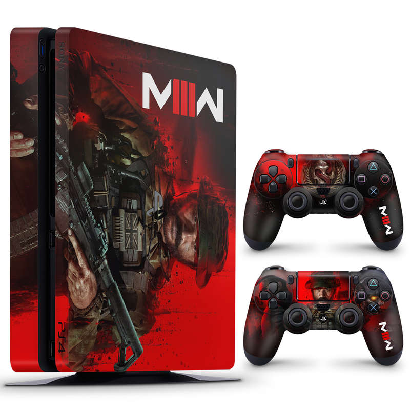 SkinNit Decal Sticker Skin For PS4 Slim: Modern Warfare III