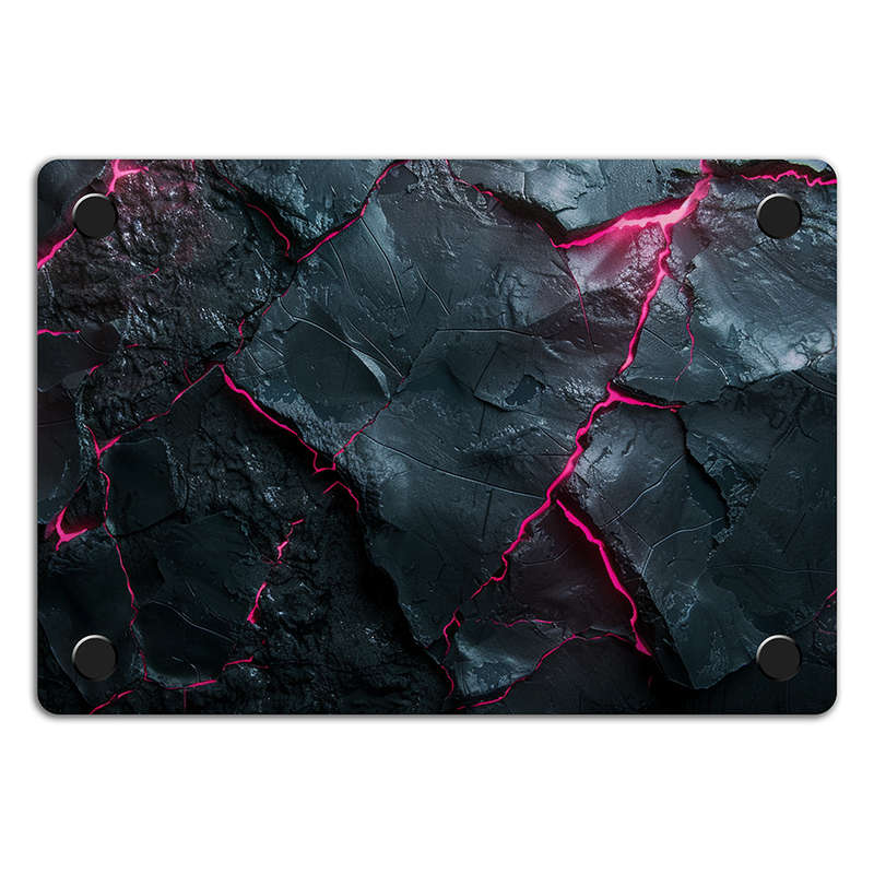 Apple MacBook Decal Skin Sticker: Carbon Rock Glow Pink
