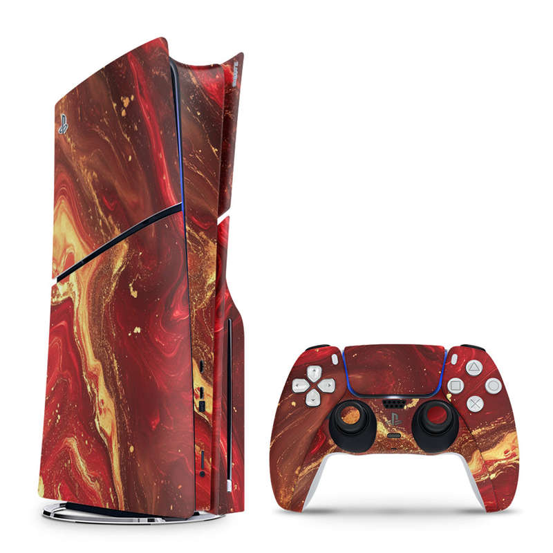 Decal Skin Sticker Compatible with PS5 Slim: Fluid Abstract Art