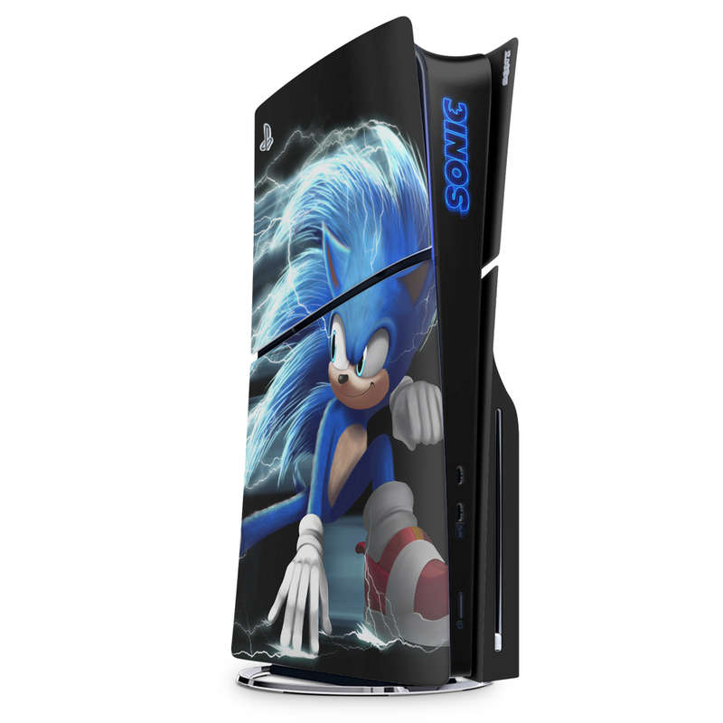 SkinNit Decal Sticker Skin For PS5 Slim : Sonic