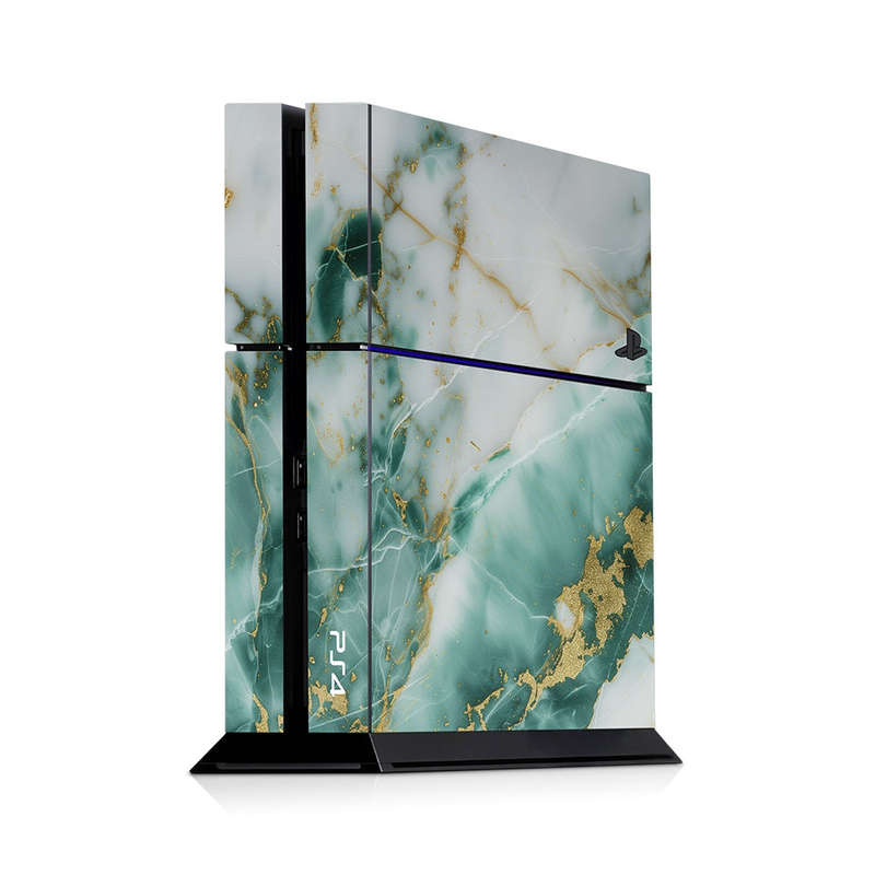 Decal Skin Sticker for PS4: Marble Emerald Gold