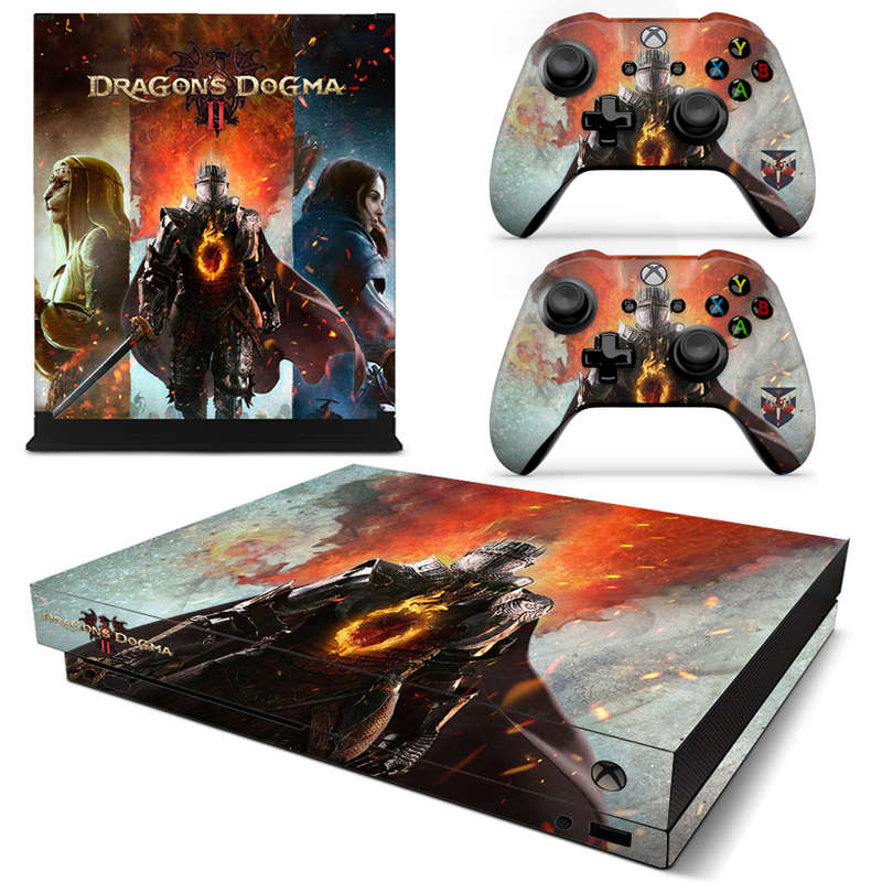 SkinNit Decal Sticker Skin For Xbox One X: Dragon Domga II