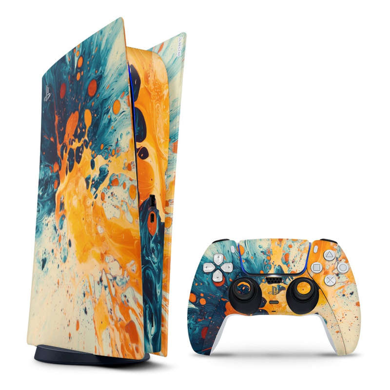 Decal Sticker Skin For PS5 Digital: Abstract Splash Art
