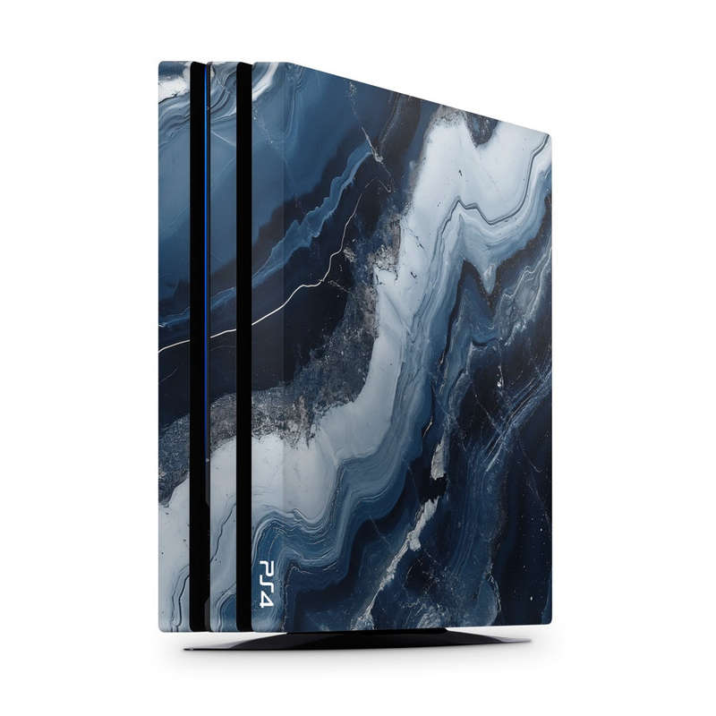 Decal Skin Sticker for PS4 Pro: Abstract Marble Blue
