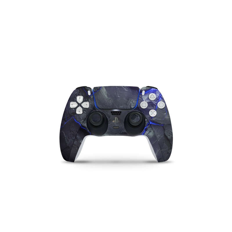 Decal Sticker Skin For PS5 Digital: Carbon Rock Glow Blue