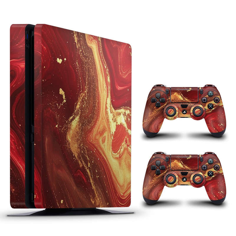 Decal Skin Sticker for PS4 Slim: Fluid Abstract Art