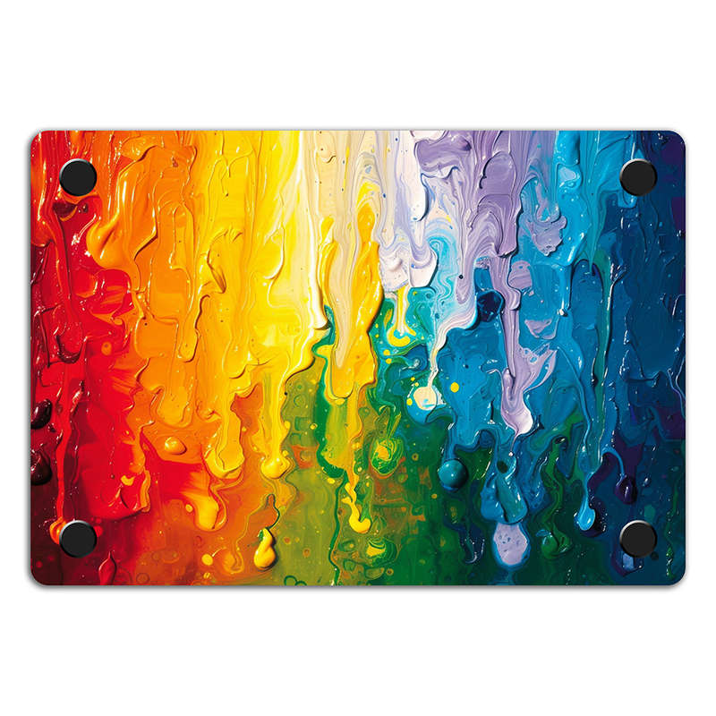 Apple MacBook Decal Skin Sticker: Vibrant Rainbow Melt