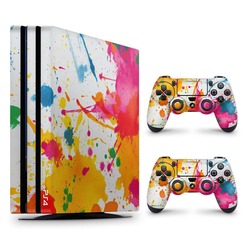 Decal Skin Sticker for PS4 Pro: Colorful Paint Splash