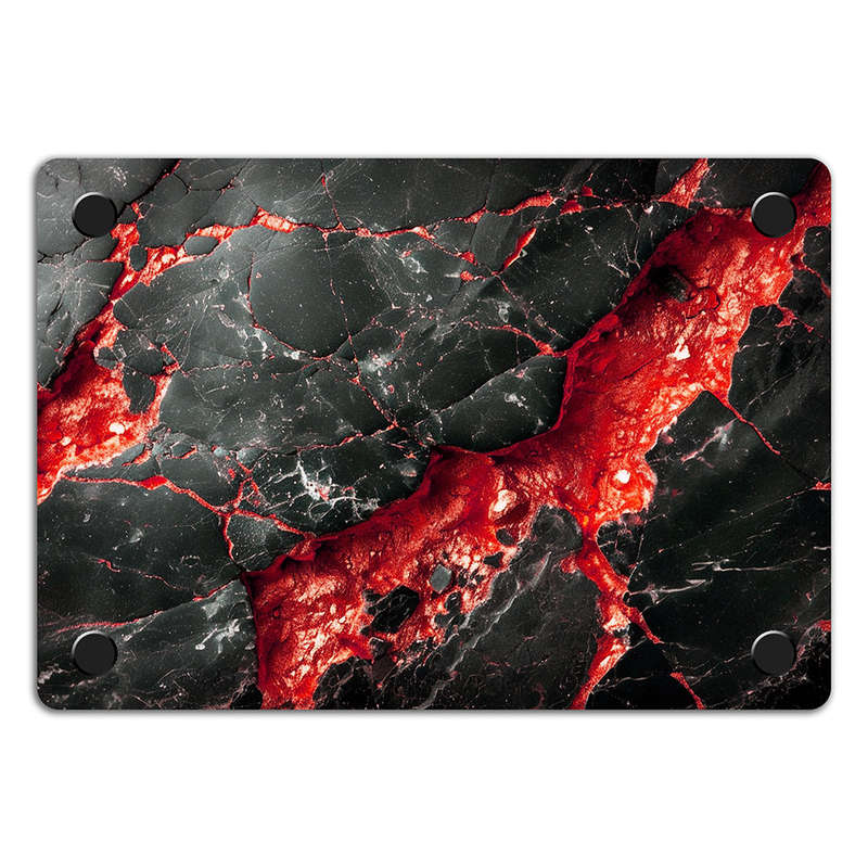 Apple MacBook Decal Skin Sticker: Carbon Stone Red
