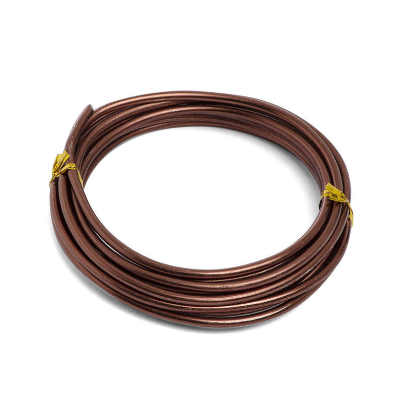 4mm, Anodized aluminium bonsai styling wire - 4mm, 100gm Brown aluminium wire